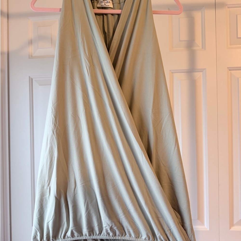 Brand New Zenana Outfitters Sage Green Sleeveless Top